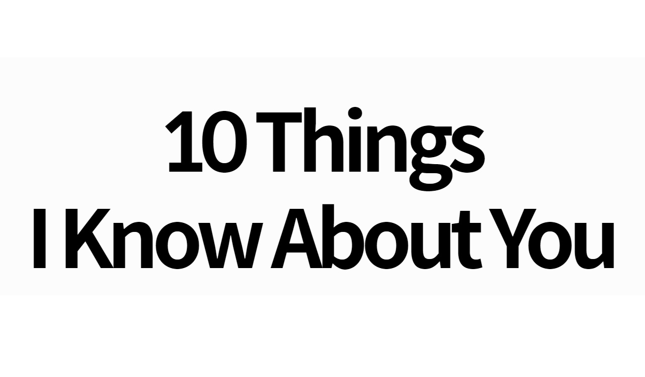 나를 알아보는 10가지 질문, image size:1283x751